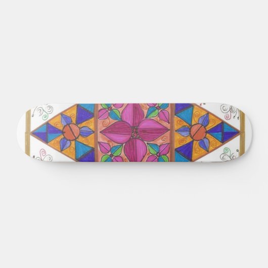 Sk8er Geometry Art Sk8Board Skateboard (Horizontaal)