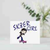 sk8er meisje briefkaart (Staand voorkant)