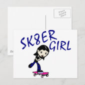 sk8er meisje briefkaart (Voorkant / Achterkant)