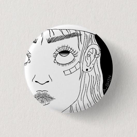 sk8er meisje ronde button 3,2 cm (Voorkant)
