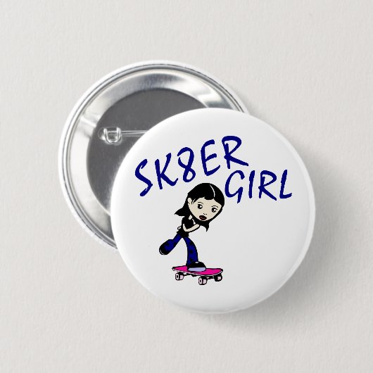 sk8er meisje ronde button 5,7 cm (Voorkant /achterkant)