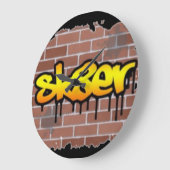 Sk8er Wall Clock Grote Klok (Hoek)