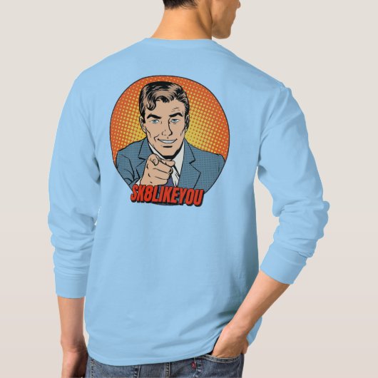 SK8LikeYou Point Mannen T-shirt met lange mouwen (Achterkant)