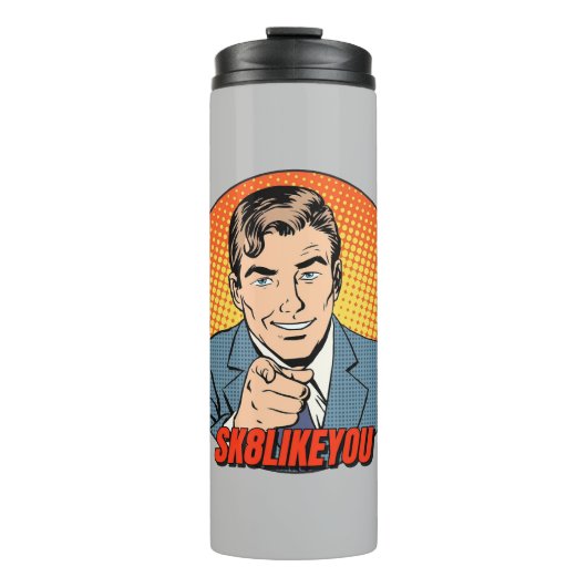 SK8LikeYou Tumbler - Grijs Thermosbeker (Voorkant)