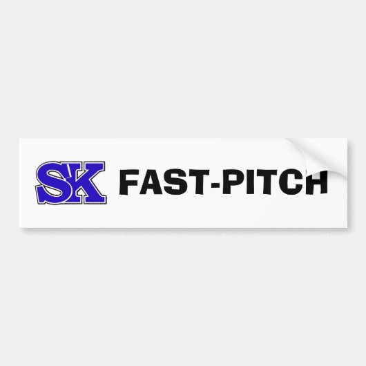 SK FAST-PITCH BUMPERSTICKER (Voorkant)