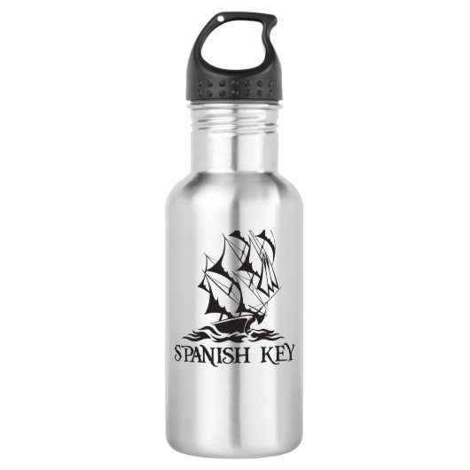 SK Schip zwarte Logo Waterfles (Voorkant)