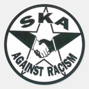 Ska Against Racism Ronde Sticker