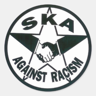 Ska Against Racism Ronde Sticker