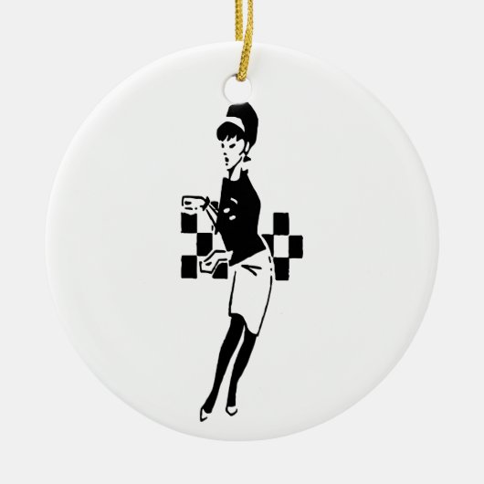 SKA Dancer Keramisch Ornament (Voorkant)