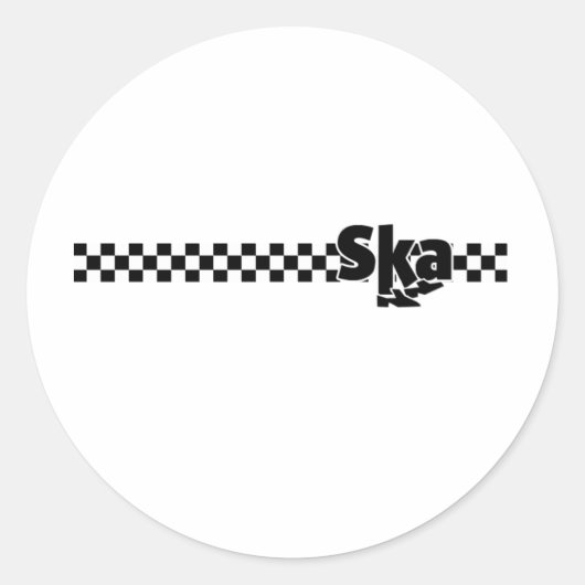 SKA-dansingskosten met cheques Ronde Sticker (Voorkant)