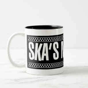 Ska is niet dood. -Wit Tweekleurige Koffiemok