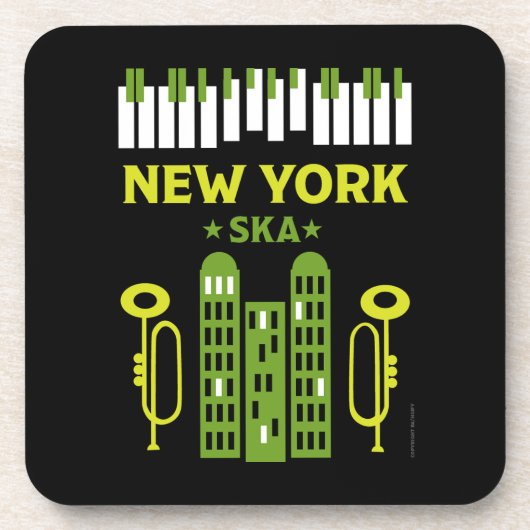 Ska Jazz Muziek Bier Onderzetter (Voorkant)