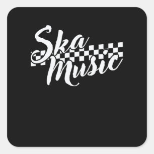Ska Music Swing Jazz Musikstil Vierkante Sticker