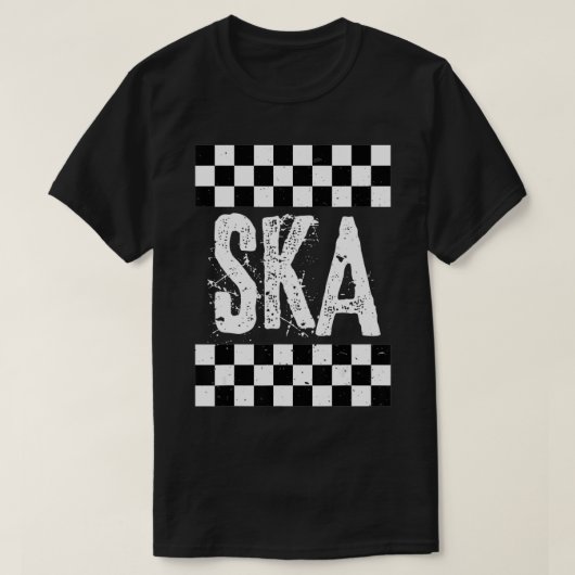Ska Music T for Life Reggae Checkerboard Afbeeldin T-shirt (Design voorkant)