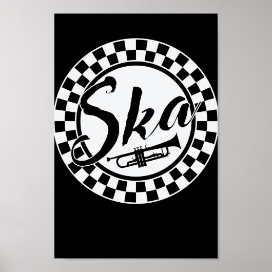 Ska Musik Trompete Swing Jazz Musikstille Poster (Voorkant)
