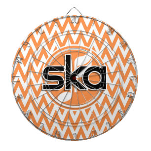 Ska; Oranje en witte Chevron Dartbord