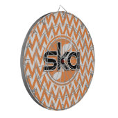 Ska; Oranje en witte Chevron Dartbord (Voorkant Links)
