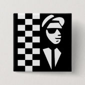 Ska Pin Vierkante Button 5,1 Cm (Voorkant)