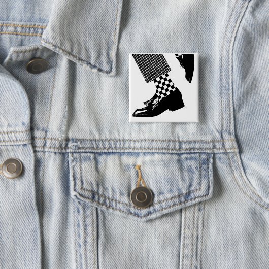 Ska Pin Vierkante Button 5,1 Cm (In situ)
