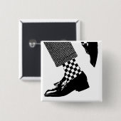 Ska Pin Vierkante Button 5,1 Cm (Voorkant /achterkant)