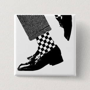 Ska Pin Vierkante Button 5,1 Cm