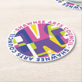 SKA Ronde Kunst Raad Ronde Kartonnen Onderzetter (Gebogen)