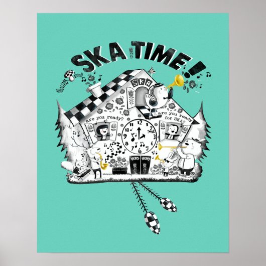Ska Time Cuckoo Clock Poster (Voorkant)