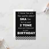 SKA Verjaardag humor kaart (Voorkant / Achterkant in situ)