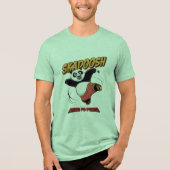 Skadoosh Kick – Fierce Fighting Panda Tri-Blend Shirt (Voorkant)