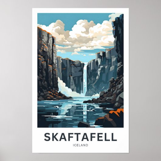 Skaftafell Iceland Travel Print (Voorkant)