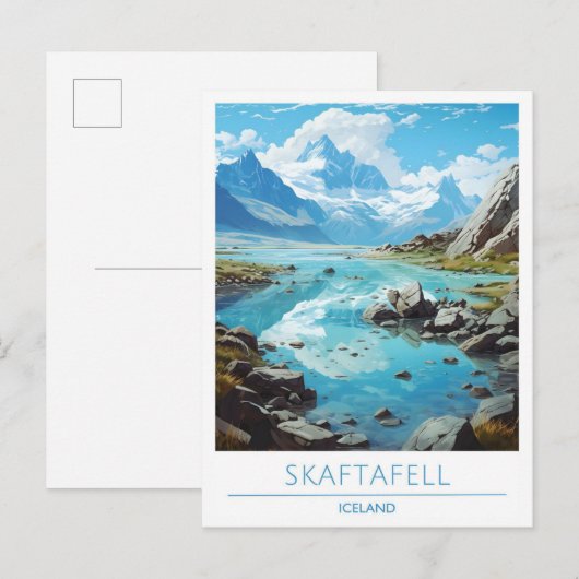 Skaftafell Iceland Vintage Travel Briefkaart (Voorkant / Achterkant)