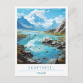 Skaftafell Iceland Vintage Travel Briefkaart (Voorkant)