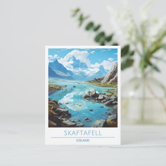 Skaftafell Iceland Vintage Travel Briefkaart (Staand voorkant)