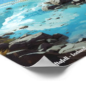 Skaftafell Iceland Vintage Travel Poster (Hoek)