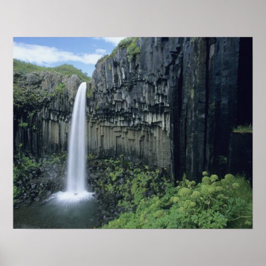 Skaftafell National Park, Svartifoss waterfall Poster (Voorkant)