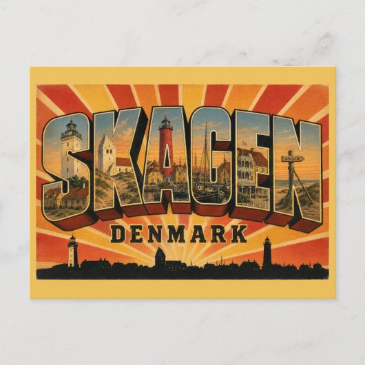 Skagen Denemarken Vuurtoren Briefkaart (Voorkant)