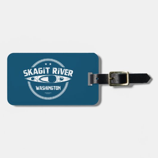 Skagit River Washington Kayaking Bagagelabel (Voorkant horizontaal)
