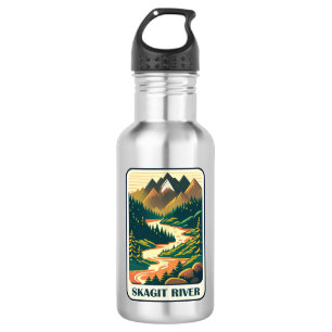 Skagit River Washington Kleuren Waterfles
