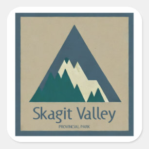 Skagit Valley Provincial Park Rustic Vierkante Sticker