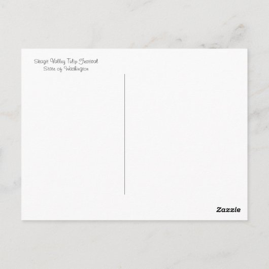 Skagit Valley Tulip Briefkaart (Achterkant)