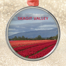 Skagit Valley Washington State Prachtige Tulp  Metalen Ornament