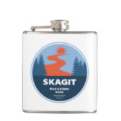 Skagit Wild en Schilderachtig River Washington Heupfles (Voorkant)