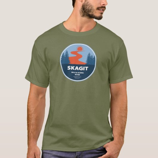 Skagit Wild en Schilderachtig River Washington T-shirt (Voorkant)