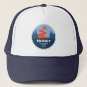 Skagit Wild en Schilderachtig River Washington Trucker Pet (Voorkant)