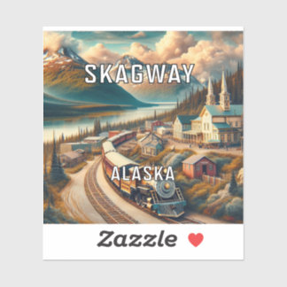 Skagway Alaska 3 inch Vinyl Sticker