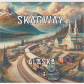 Skagway Alaska 3 inch Vinyl Sticker (Voorkant)