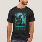 Skagway Alaska Howling Wolf Moon Forest Natuur Lov T-shirt (Voorkant)