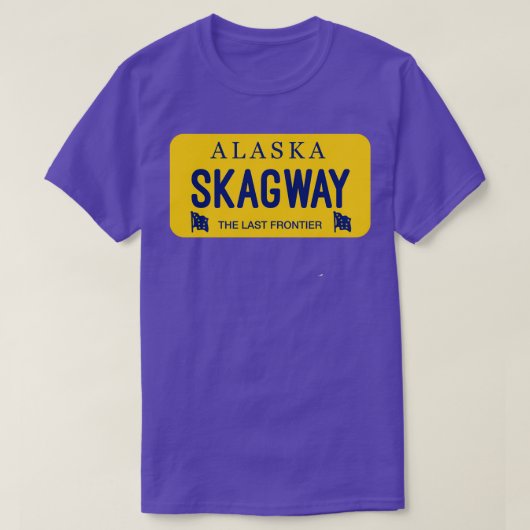 Skagway Alaska Licence Bord City Name T-shirt (Design voorkant)
