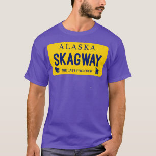 Skagway Alaska Licence Bord City Name T-shirt