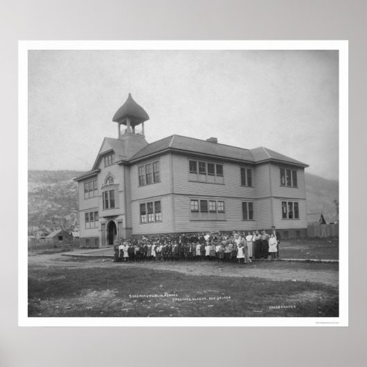 Skagway, Alaska Public School 1906 Poster (Voorkant)